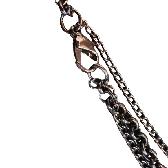 Boho Silver Chain Feather Statement Necklace Real Feathers Festival Western Art - Picture 8 of 8